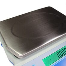 Recessed pan of checkweighing scale
